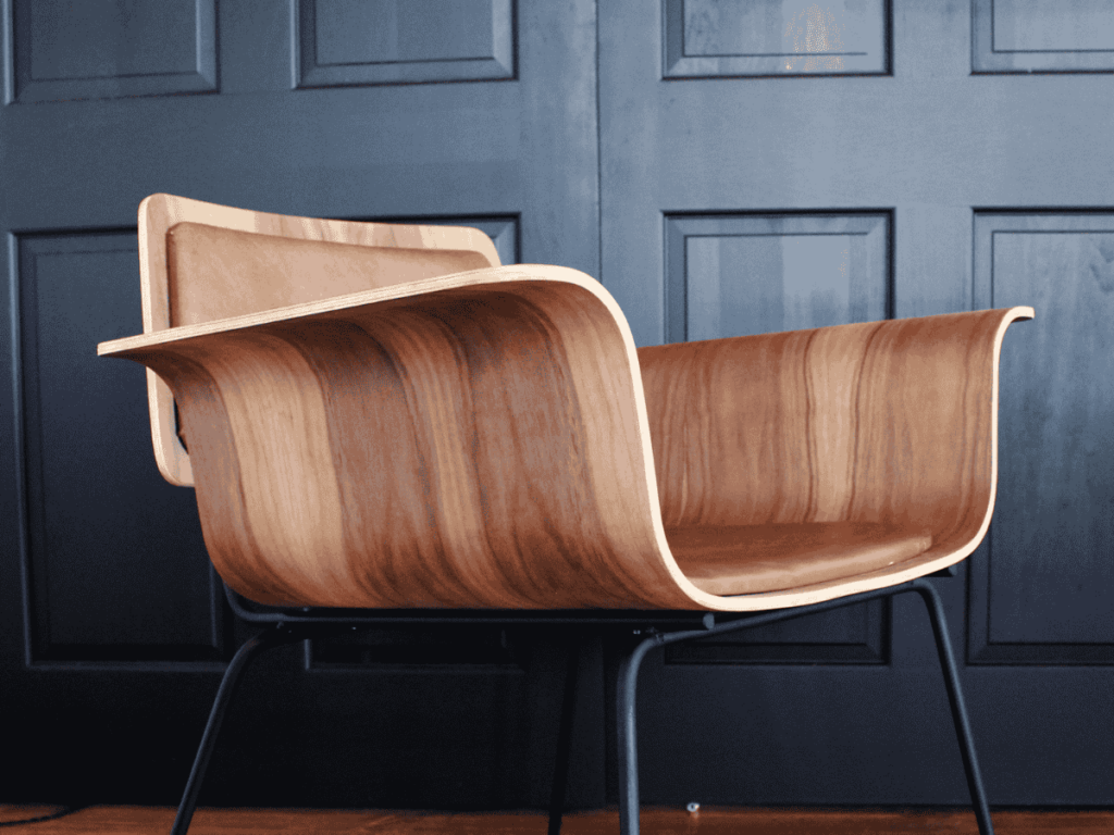 curved wood chair