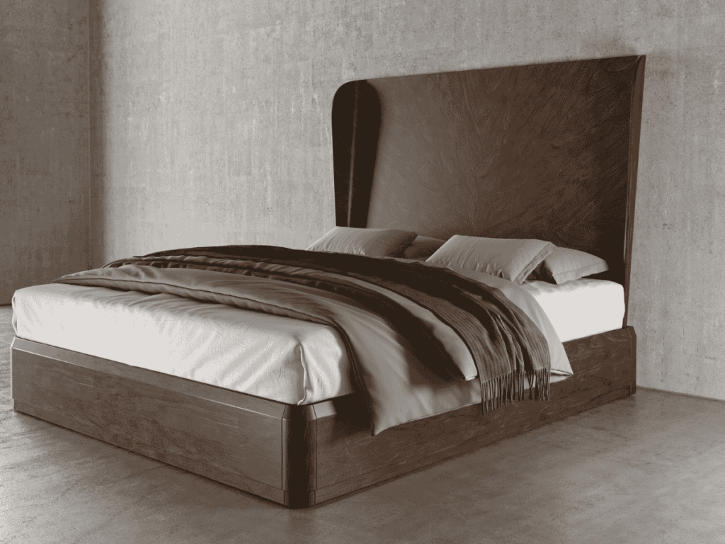 curved wood headboard